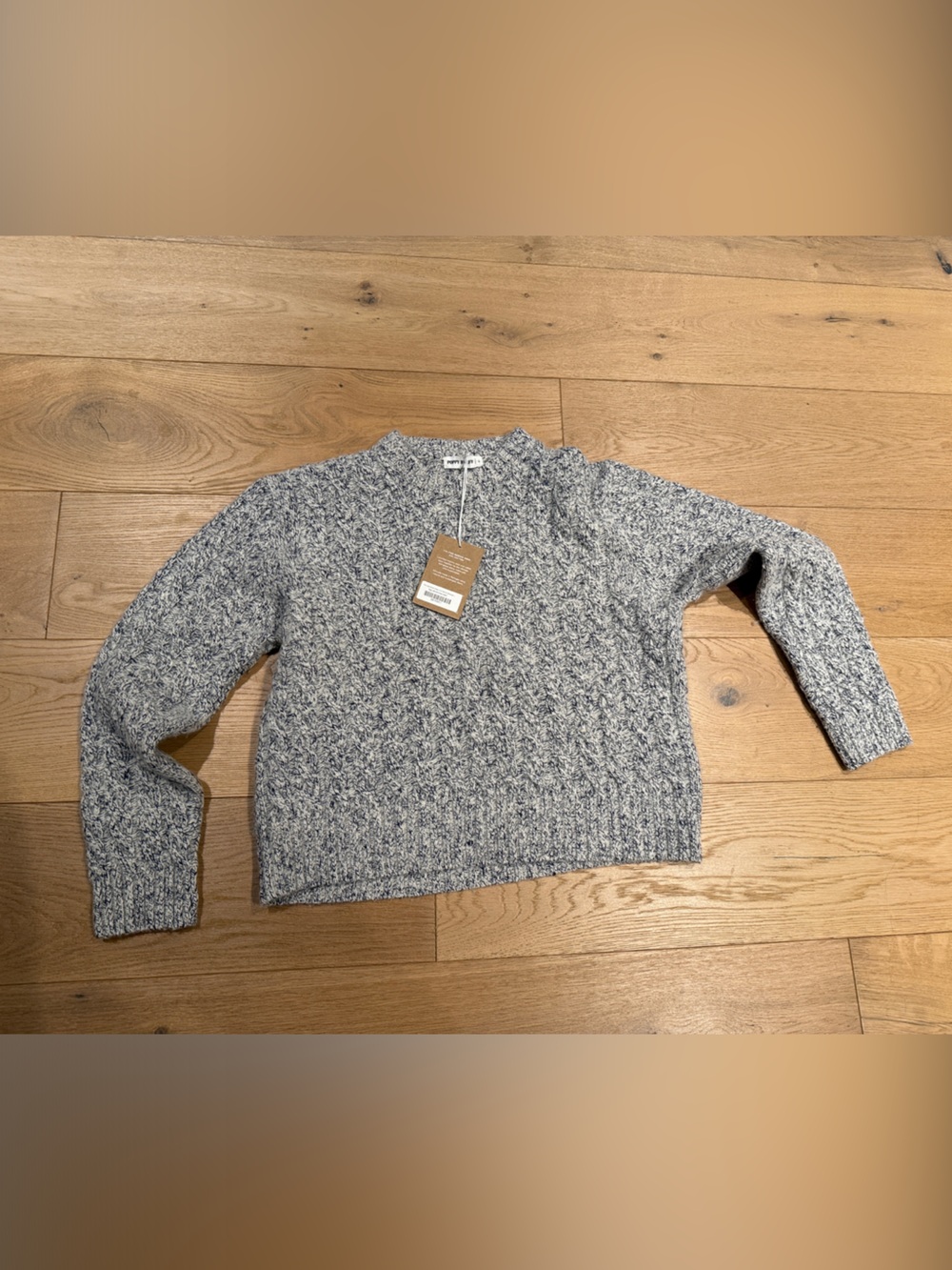 Highlands cable Knit marine melange Sweater
